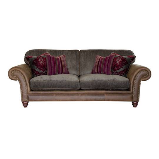 A&J Hudson 3 Seater Leather Sofa with Standard Back